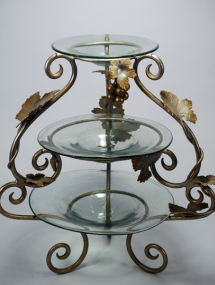BG-040_BX 3 tier Glass Tray