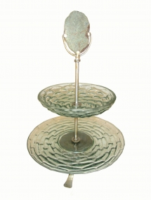 BG-712_Textured glass 2-tier server