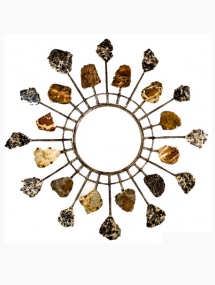 GC-149_Brecciated Onyx and Gemstone Sunburst Mirror