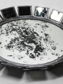 MRC-045_Bar Round Tray with Antique Mirror