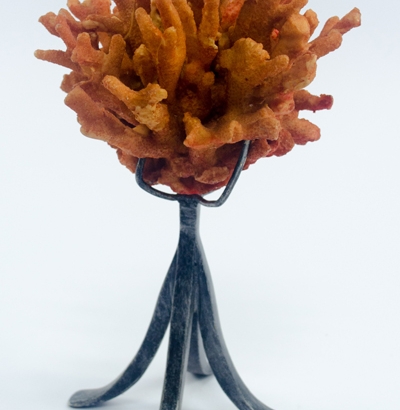 AS-578_Orange Coral on Metal Stand