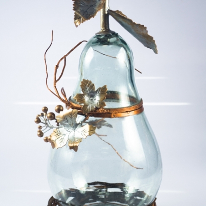 BG-648L_Glass Pear Canister Large
