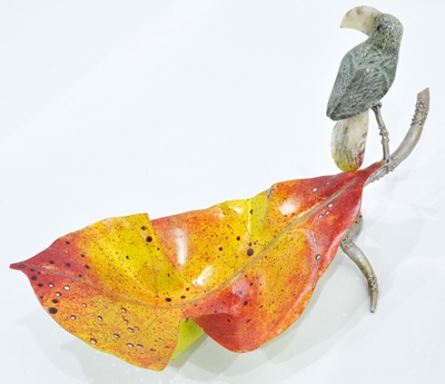 MT-864BS Talisay Single Server small with Gemstone Bird